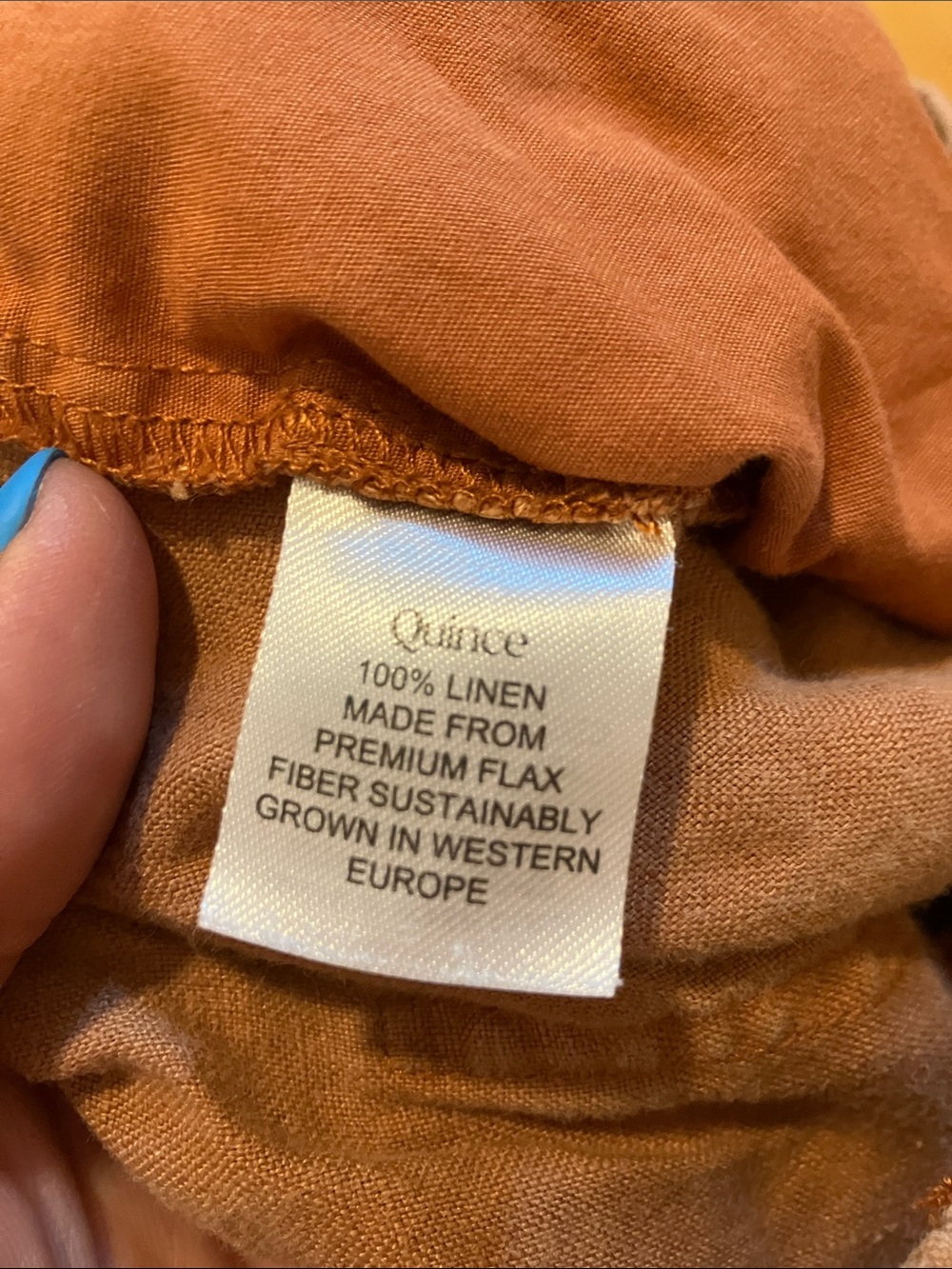 Quince European Linen Lightweight Summer Pants in Caramel Tan Brown Size Medium - Picture 4 of 11
